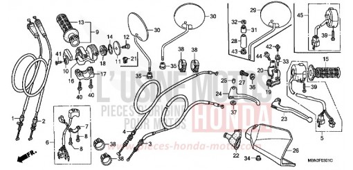 HEBELGRIFF/SCHALTER/ KABEL (DK/ED/U) XR650R7 de 2007